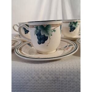NORITAKE KELTCRAFT NATURE'S Bounty Teacup and Saucer Set #9199 2 Piece